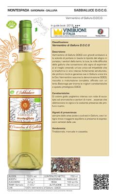 MONTESPADA VERMENTINO DI GALLURA SABBIALUCE DOCG ML.750