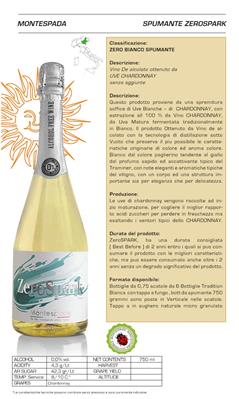 MONTESPADA SPUMANTE ANALCOLICO ZERO SPARK ML.750